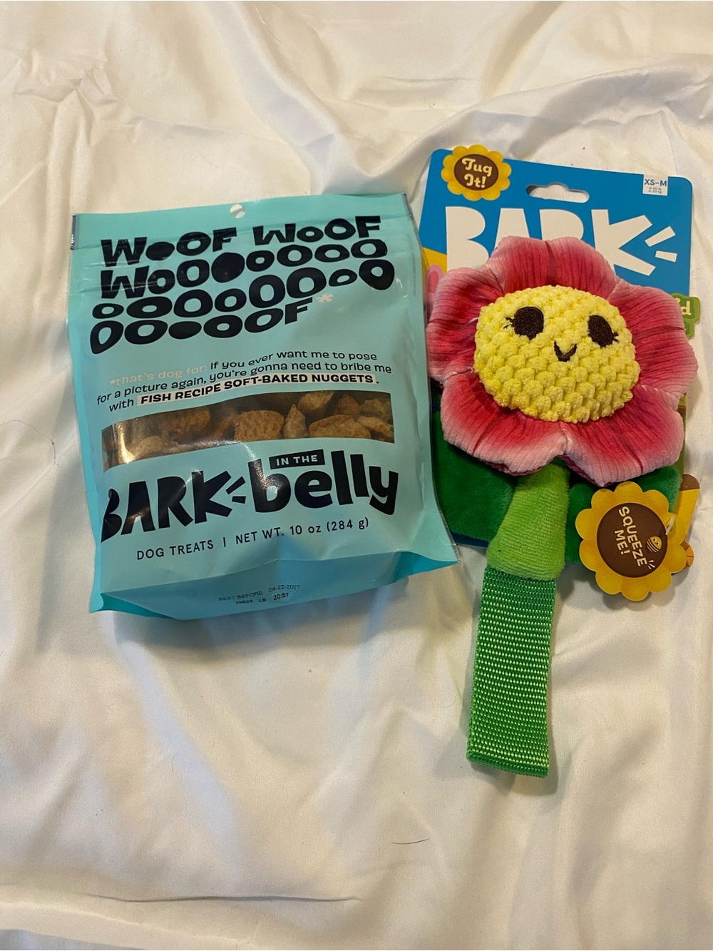 Bark Box treats and toy